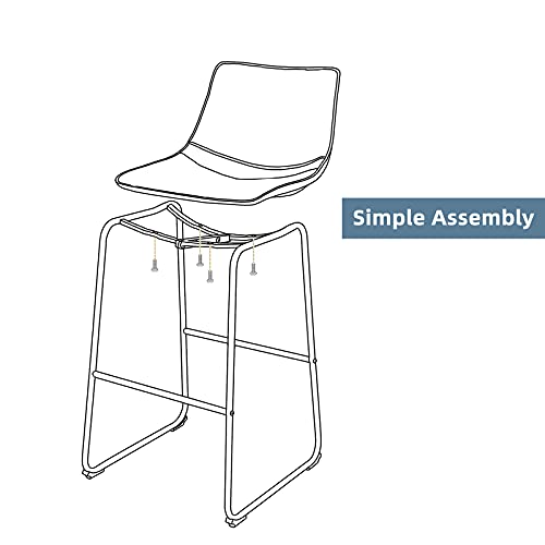 LITARO Bar Stools Set of 2,Counter Height Bar Stools,Tall Stools for Kitchen Island Modern Bar Chairs Upholstered,Light Brown