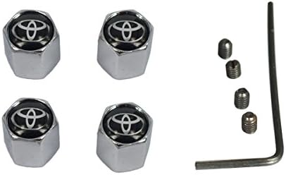 Tele Design 4pcs set anti-theft Tire Stem Valve Caps For Toyota Car Enthusiast