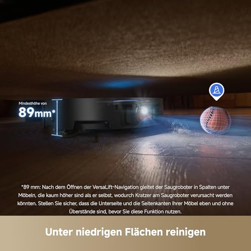X50 Master Staubsaugerroboter mit 24,9cm Basisstation, automatisches Nachfüllen und Entleeren, Nachlaufsystem, AI Hindernisvermeidung und 360° Navigation, 20.000 Pa
