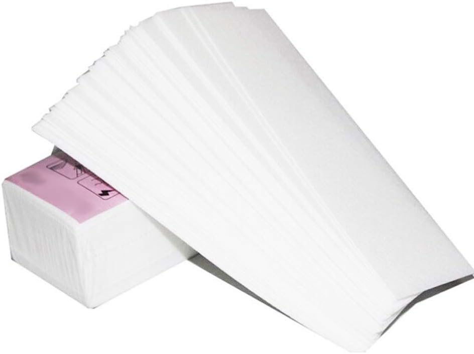 blackbirdlee 100Pcs Depilatory Paper Disposable Non-Woven Wax Depilatory Paper Leg Hair Removal Accessories 100pcs