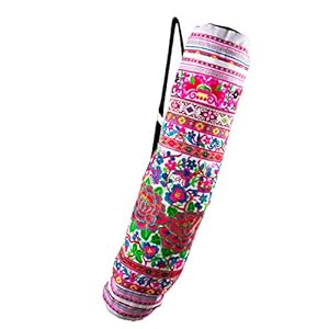 CCcollections Yoga Pilates Mat Bags Carriers – Embroidered Adjustable carry Strap yoga bag unique bohemian