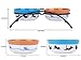 MushroomCat Colour Cat Feeder-Metal Raised Elevated Food Water Double Ceramic Bowls-Raised Pet Dish (Blue and Orange)