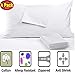 Niagara 4 Pack King Pillow Protectors with Zipper, Premium Cotton Sateen Blend Tight Weave Lab Tested Non Noisy Zip Covers Breathable Non Crinky (20x36 Inches)