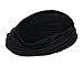 Black Pleated Satin Turban Hat Head Cover Sun Cap