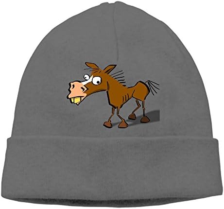 SADCPO Cute Horse Unisex Cool Beanie Watch Cap Fashion Ski Cap Warm Slouchy Beanie DeepHeather