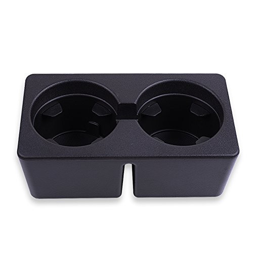 runmade Front Center Double Cup Holder Console Black for 2007 2008 2009 2010 2011 2012 2013 2014 Silverado Chevrolet Suburban