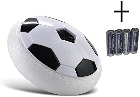 THESIMPLE - Kids Air Power Soccer Football Non-Music Disc, Boys Girls Sport Children Training Football with Soft Foam Bumpers and LED Lights, Suspended Ball for Indoor and Outdoor Christmas Present