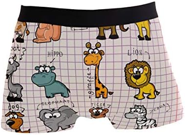 Men’s Boxer Briefs Cartoon Animals Seamless Short Underwear