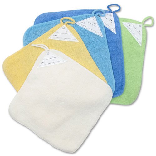 Amazon お名前ラベル ループ付き 綿100 ハンドタオル 5枚組 約20cm