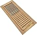 Homewell Red Oak Wood Floor Register Vent, Drop in Vent, 4x12 Inch, Unfinished