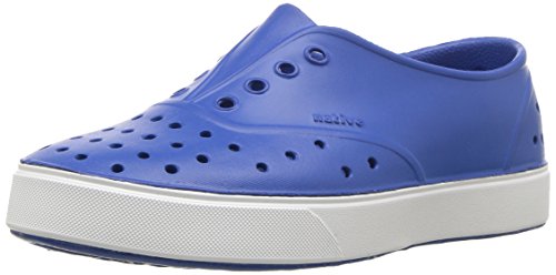 Native Unisex-kids Miller Water Proof Shoes, Victoria Blue/Shell White, 4 Medium US Big Kid