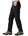 CQR Men's Quick Dry Work Pants, Water Resistant Outdoor Tactical Pants, Lightweight Stretch Cargo Hiking Pants, Work Cargo Pants Black, 30W x 30L