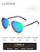 LUENX Aviator Sunglasses Men Women Mirror Polarized UV400 Metal Frame 60MM (Silver -5, 60)