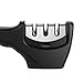knife sharpener,ALPULON 3-Stage Kitchen Knife Sharpening System tool with handle for Knives,Ceramic peeler.(Black)