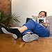 Skyba Non Slip Socks for Women - Barre, Pilates, Yoga, Hospital - Sticky Anti Skid Grip Socks (Women's Shoe 9.5-11/ Men's 8-9.5, 2 Pairs- Black)