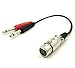 Exuun XLR to 1/4 inch Audio Y Splitter Converter Cable, 1Ft/30cm XLR Female to 6.35mm 1/4