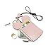 Women's Travel Neck Pouch,Cute PU Leather Coin Wallet Zipper Hanging Rope Purse Passports Card Bag