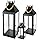 XXL Gartenlaternen-Set, 3-teilig Aus Metall – Höhen 25/40/51 Cm, Schwarz Mit Seilgriff, Windlicht Für Terrasse & Wohnung