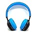 Bluetooth On-ear Headphone,Stereo Surround Wireless Bluetooth Headphones with LED Lights, Headset Support Microphone and USB Charging, Foldable Portable Headsets,3.5MM AUX Cable for Cellphones(blue)
