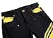 Enrica Men's Zipper Ripped Straight Slim Moto Biker Jeans