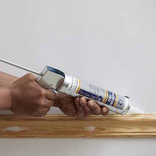 GE Painter's Pro Siliconized Acrylic Latex Caulk, White, 10.1oz - Thumbnail 3