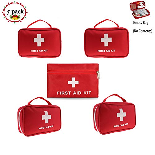 5 Pack First Aid Bag Empty,Small Emergency Empty First Aid Kits First Aid Empty Pouch Empty Case Waterproof for Camping, Hiking,Travel