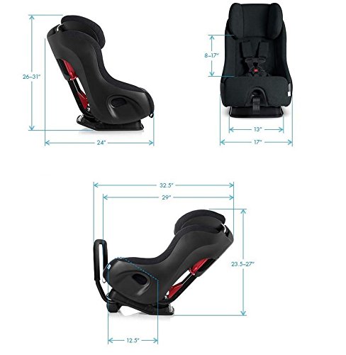 Clek Fllo Convertible Baby and Toddler Car Seat Rear and Forward Facing with Anti Rebound Bar, Thunder 2018 - Thumbnail 4
