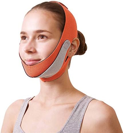 LYZY Face Lift Mask,chin Strap Recovery Post Bandage Headgear Face Mask Face Thin Face Mask Artifact Beauty Face And Neck Lift Orange Mask