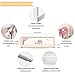 BABY BBZ 59inch Bed Rail - Single Foldable Safety Bedrail with Ventilated Mesh for Toddlers - Queen Size Bed Guard for Kids - Elephant Print - Safe Sleep (Beige Color)