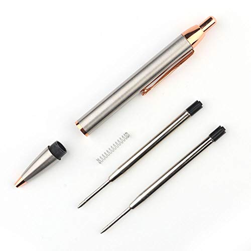 Retractable Ballpoint Pen, Black Ink Medium Point Gift Pens for Men, Women, School, Office, Business - 2 Pack