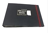 Classy Ticket Stub Diary Ticket Book, Deco Sticker and notepads are included, Ticket Organizer Ticket Keepsake book Scrapbooking Scrapbook Photo Album, Hidden Wire Bound, 10”x7.5”x1.1” (Navy)