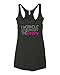 Panoware Women's Funny Workout Tank Top | I Workout to Burn Off The Crazy, Vintage Black, Medium