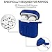 AirPods Case 9 In 1 Airpods Accessories Kits Silicone Cover and Skin Compatible Apple Airpods Charging Case with Airpods Ear Hook/Tips/Airpods Strap/Clips/Watch Band Holder/Zipper Box LIGHT BLUEthumb 1