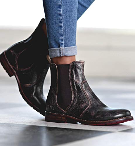 Bed|Stu Women's Nandi Leather Short Boot (9 M US, Black Lux)