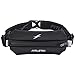 Fitletic Neo I Running Belt | Unique No Bounce Design for Running, Jogging, Walking, Cycling, Workout, Travel | N01-01 Neo I Single Pouch Fitness Belt, Black