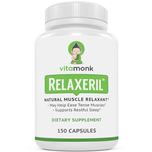 VitaMonk Relaxeril? All-Natural Muscle Relaxer - Muscle Relaxer Supplement - Complete Muscle Relaxing Formula