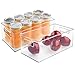 mDesign Deep Plastic Kitchen Storage Organizer Container Bin for Pantry, Cabinet, Cupboard, Shelves, Fridge, or Freezer - Holds Dry Goods, Sauces, Condiments, Drinks, 2 Pack, Clear
