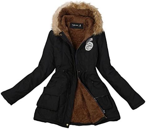 Sinma Women Hooded Parka, Thicken Warm Winter Faux Fur Lined Long Outwear Jacket Coat Red