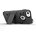 ZIZO Bolt Series for iPhone SE (3rd and 2nd gen)/8/7 Case with Screen Protector Kickstand Holster Lanyard - Gun Metal Gray
