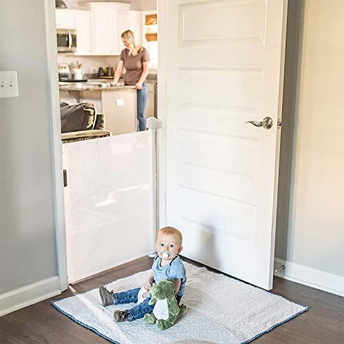 YOOFOR Retractable Baby Gate, Extra Wide Safety Kids or Pets Gate, 33” Tall, Extends to 55” Wide