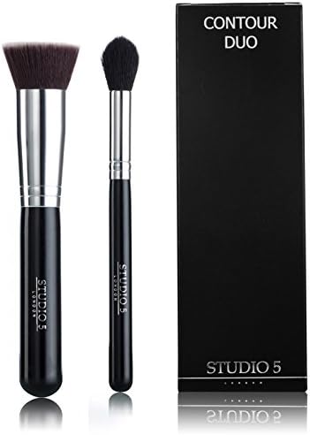 Pro Tapered Highlighter Brush and Flat Top Kabuki by Studio 5 Cosmetics