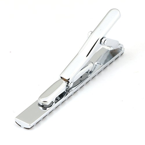 GWD Mens Tie Bar Clip 2.1 Inch, Silver-Tone, Black, Gray (G Style) - Thumbnail 5