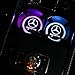AMG LED Cup Holder Lights, Mercedes-Benz AMG Accessories Car Logo Coaster with 7 Colors Changing USB Charging Mat, Luminescent Cup Pad Interior Atmosphere Lamp Decoration Light (2 PCS)