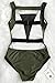 Cupshe Fashion Women's Mesh Splicing Plunging One-piece Swimsuit