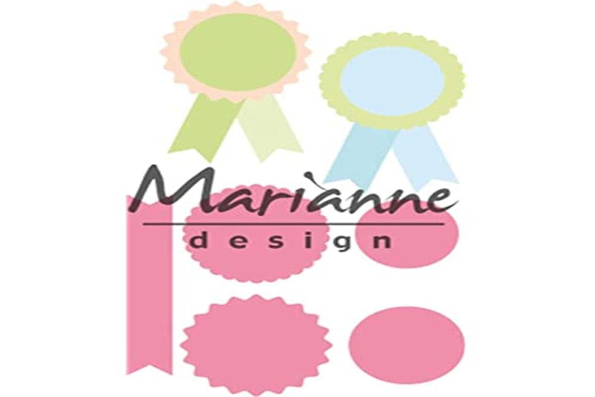 Marianne Design Collectables Rosettes and Labels Die, Metal, Pink, 17.2 x 14.4 x 0.2 cm