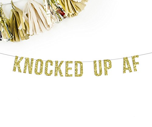 Knocked Up AF Banner || funny pregnancy announcement photo prop shoot banner sign baby shower