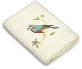 Avanti Linens Gilded Birds Wash Cloth, Ivory