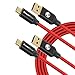 PowerBear Micro USB Cable 6ft [2 Pack] Gold Connectors & Braided Nylon | Android Charger Cable primary