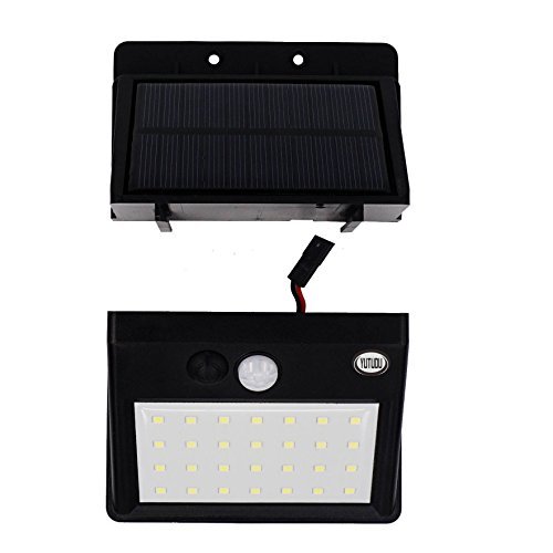 Yutudu Wall Light 28 Led Solar Powered Outdoor Light Motion Sensor Waterproof Detachable Design Security Light for Patio Frontdoor Backyard Garden Stairway Pathway