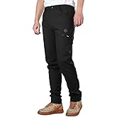 INPAKO Men's Hiking Pants, Thermal Water Resistant Windproof Outdoor Cargo Pants, Lightweight Stretch Joggers with 4 Pockets